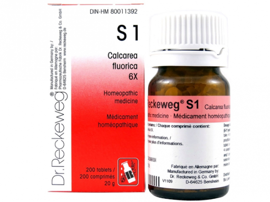 Calcarea fluorica S1 - Tissue Salts - Dr. Reckeweg - 200 tablets